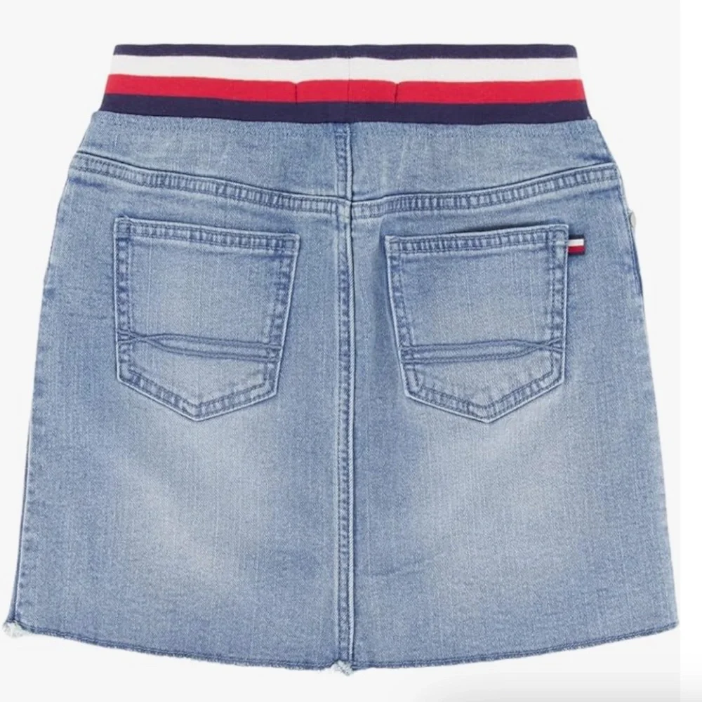 TOMMY HILFIGER Girls Denim Mini Skirt Nolita Wash Size Large 12/14